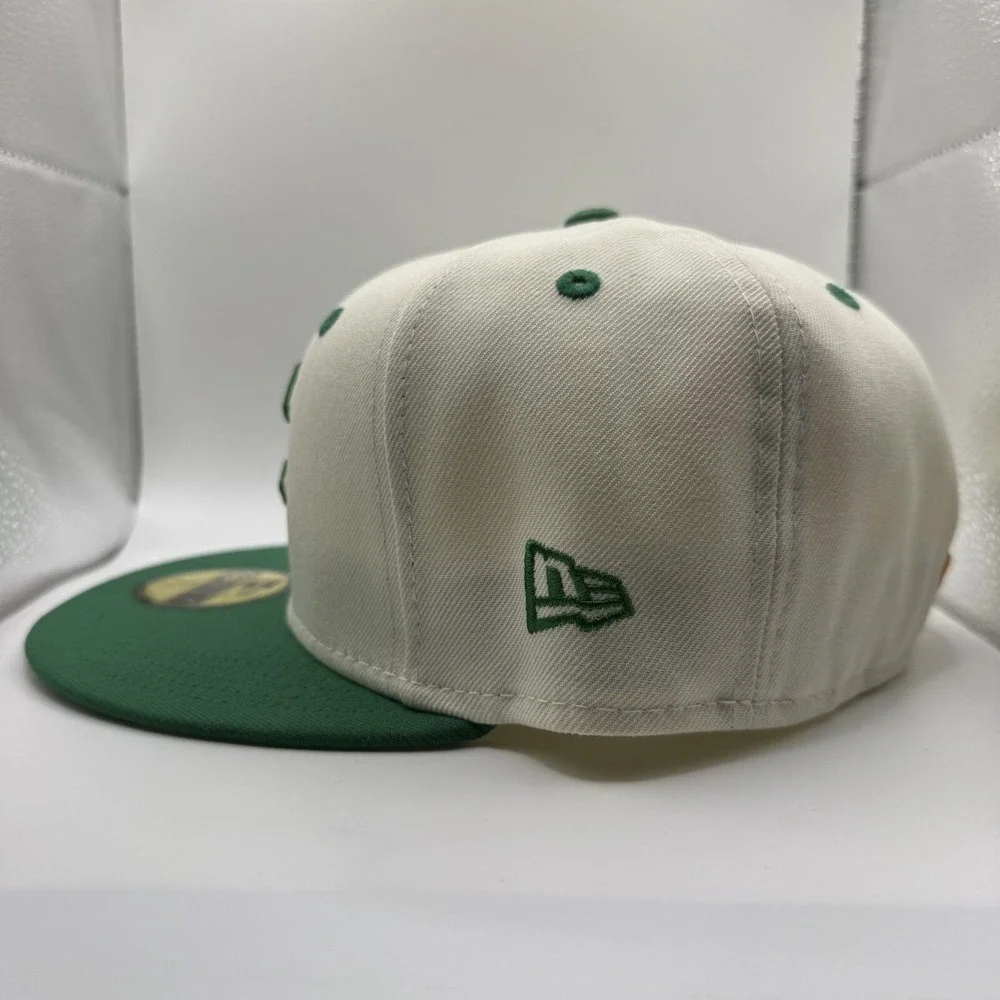 New‎ Era 59Fifty Chicago Cubs Cream/Green Colorpack Fitted Hat Size 7 1/8